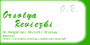 orsolya reviczki business card